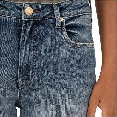 KUT from the Kloth Women's Ryan High Rise Fab Ab Super Wide Leg Raw Hem in Saudi Arabia