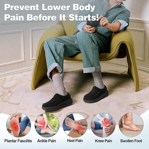 Men's Orthopedic Diabetic Winter Slippers: Wide Tox Box Comfortable Arch Support Plantar Fasciitis Walking House Clogs Shoes, Orthotic Casual Warm Slip On Loafers for Foot and Heel Pain Relief in Saudi Arabia