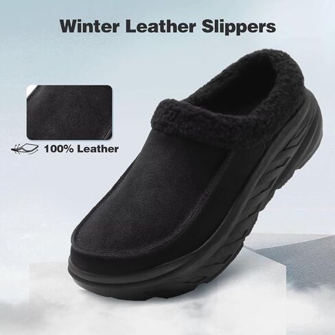 Men's Orthopedic Diabetic Winter Slippers: Wide Tox Box Comfortable Arch Support Plantar Fasciitis Walking House Clogs Shoes, Orthotic Casual Warm Slip On Loafers for Foot and Heel Pain Relief in Saudi Arabia