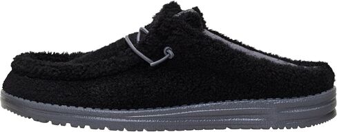 Heydude Wally Slip Sherpa Black Size 11 ، أحذية رجالي ، بغلات زلة ، مريحة وخفيفة الوزن in Saudi Arabia