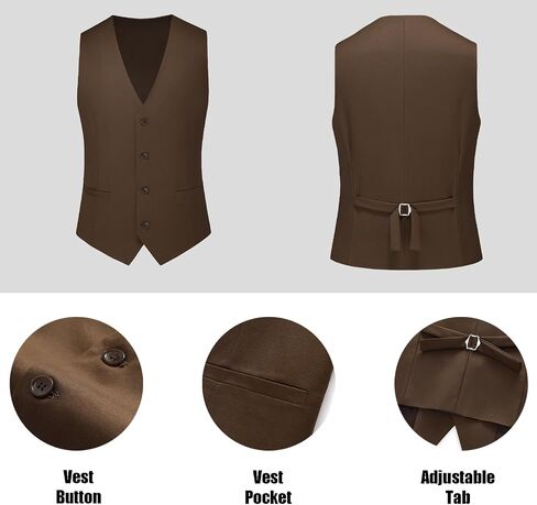 Rogers & Morris Men's 3 Pieces Suit Wool Solid Two Buttons Slim Fit Essential Style Blazer Vest Pants Set in Saudi Arabia