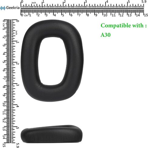 Geekria QuickFit Replacement Ear Pads for Logitech G Astro A30 Headphones Ear Cushions, Headset Earpads, Ear Cups Cover Repair Parts (White) in Saudi Arabia