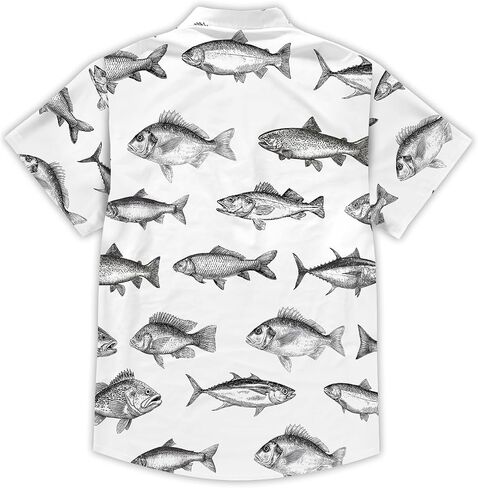 Funny Hawaiian Shirt for Men Novelty Graphic Print Casual Beach Party Vacation Short Sleeve Button Down Shirt Unisex in Kuwait