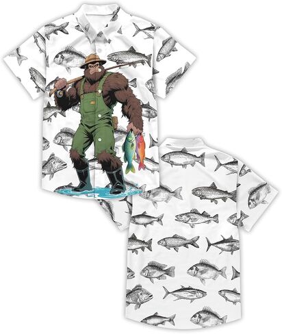 Funny Hawaiian Shirt for Men Novelty Graphic Print Casual Beach Party Vacation Short Sleeve Button Down Shirt Unisex in Kuwait
