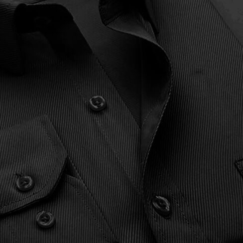 Men's Long Sleeve Solid Color Button Down Dress Shirt Casual Basic Work Shirt in Saudi Arabia