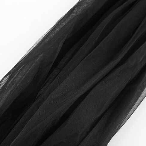 Women's Long Detachable Puffy Sheer Sleeves Fingerless Ruffle Tulle Mesh Gloves for Wedding Opera Party in Saudi Arabia