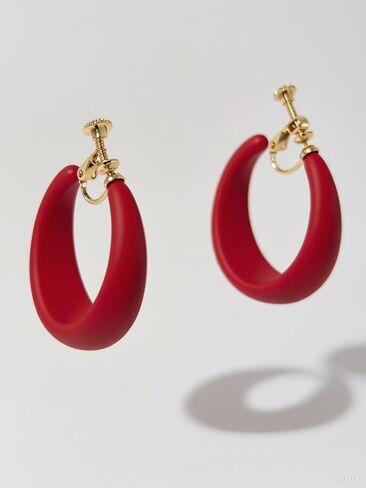 Chunky Clip on Hoop Earrings for Women, Detachable Statement Non Pierced Clips Vintage Retro Party Halloween Costumes Jewelry Gifts in Saudi Arabia