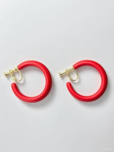 Chunky Clip on Hoop Earrings for Women, Detachable Statement Non Pierced Clips Vintage Retro Party Halloween Costumes Jewelry Gifts in Saudi Arabia