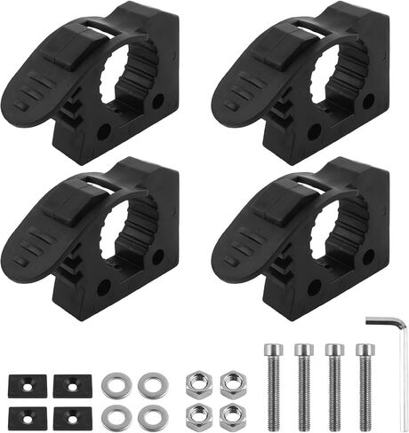 4PCS Quick Release Clamp,Adjustable Rubber Clamp for Shovel Holder & Molle Panel Mounts,Shovel Rack for Truck Automotive Tools Fits 1-1/7" to 1-3/7" Diameter Tool Handles in Saudi Arabia