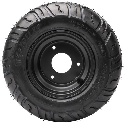 13x5.00-6 Tire and Wheel Rim Assembly 13x5-6 Lawn Mower Tire 3 Lug Rim 6" Go Kart Wheel Road Tire Tubeless for ATV Quad Buggy 4 Wheeler Scooter Mini Bike Garden Tractor Snow Blower Wheelbarrow in Saudi Arabia