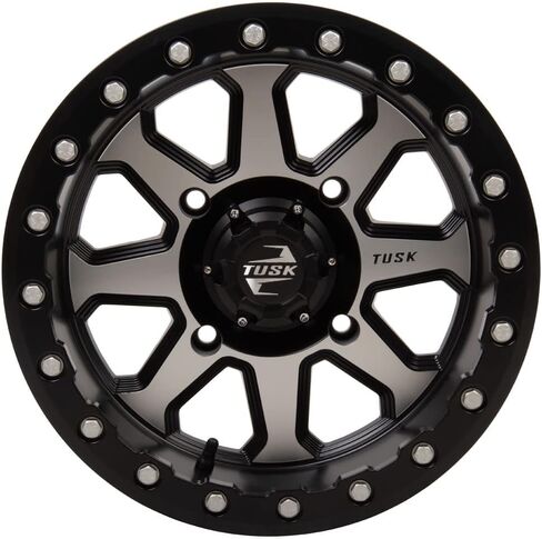 (4 Pack) 4/156 Tusk Uinta Beadlock Wheel 15x7 4.0 + 3.0 Machined/Black For Polaris RZR XP Turbo S 2018-2021 in Saudi Arabia