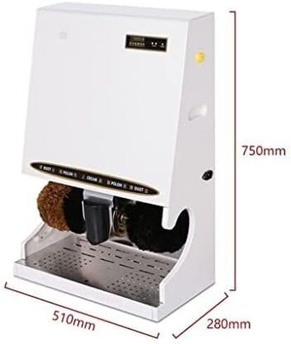 Commercial Vertical Shoe Polisher, Automatic Induction Shoe Polishing Machine for Hotel Lobby, Electric Shoe Brush with Silent Rotation (White)(Sliver) in Saudi Arabia