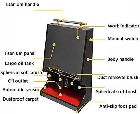 Automatic Induction Shoe Polisher – Portable Multi-Brush Shoe Cleaning and Polishing Machine – Vertical Buffer, 60W, for Home & Office Use in Saudi Arabia