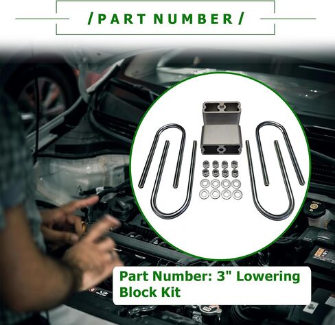 PartsFlow 3" Aluminum Lowering Block Kit Compatible with Nissan 720/Hardbody 1983-1997 in Saudi Arabia