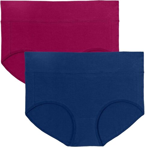 Comfort Comfort Choice Plus Size Cotton Spandex Comfort Brief 2 pack in Kuwait