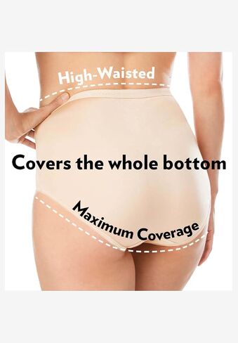 Comfort Comfort Choice Plus Size Cotton Spandex Comfort Brief 2 pack in Kuwait