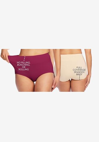 Comfort Comfort Choice Plus Size Cotton Spandex Comfort Brief 2 pack in Kuwait