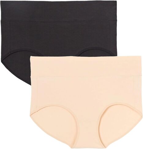 Comfort Comfort Choice Plus Size Cotton Spandex Comfort Brief 2 pack in Kuwait