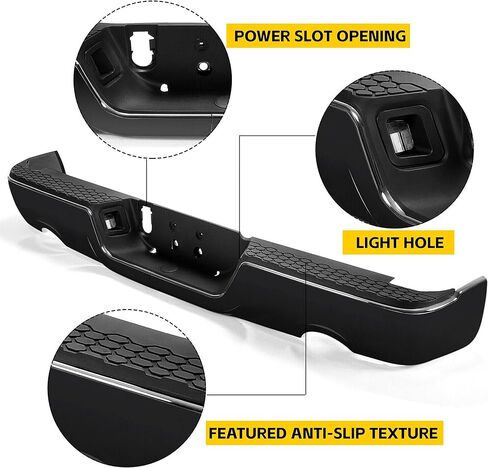 KUAFU Rear Step Bumper Assembly Compatible with 2009-2022 Dodge RAM 1500 W/Dual & license lamp W/O Sensor Holes Replacement For CH1103123 Two Packages in Saudi Arabia