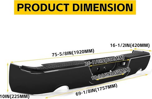 KUAFU Rear Step Bumper Assembly Compatible with 2009-2022 Dodge RAM 1500 W/Dual & license lamp W/O Sensor Holes Replacement For CH1103123 Two Packages in Saudi Arabia