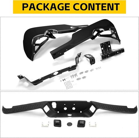 KUAFU Rear Step Bumper Assembly Compatible with 2009-2022 Dodge RAM 1500 W/Dual & license lamp W/O Sensor Holes Replacement For CH1103123 Two Packages in Saudi Arabia