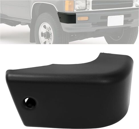 KUAFU Front Bumper End Cap Extension Trim Pair Compatible with 1984-1989 Toyota 4Runner Pickup 4WD Replacement for 5210289106 5210389106 TO1005116 TO1004157 Plastic Black Textured - Left & Right Side in Saudi Arabia