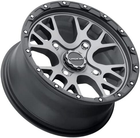 Vision 545 Rocker UTV 14x7 4x136 +38mm Gunmetal Wheel Rim 14 "بوصة in Kuwait