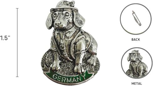 دبابيس القبعة الألمانية المعدنية في أكتوبر مع لافتة ألمانيا - بافاريان بافاريس إيدلويس صفن البالش دبوس - ملحق أزياء Oktoberfest التقليدي | مهرجان أكتوبر هاوس in Kuwait