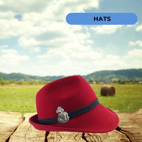 دبابيس القبعة الألمانية المعدنية في أكتوبر مع لافتة ألمانيا - بافاريان بافاريس إيدلويس صفن البالش دبوس - ملحق أزياء Oktoberfest التقليدي | مهرجان أكتوبر هاوس in Kuwait