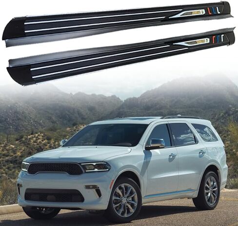 Fixed 2PCS Running Board fits Dodge Durango 2018-2025 Side Step Protect Bar Pedal Nerf Bars Accessories w/Brackets in Saudi Arabia