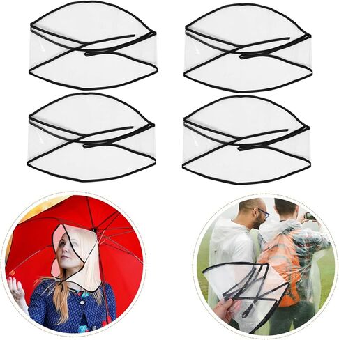 VICASKY 8pcs Rainproof Hairstyle Protection Hat Wide Brim Visor Women Rain Bonnet for Outdoor Activities in Saudi Arabia