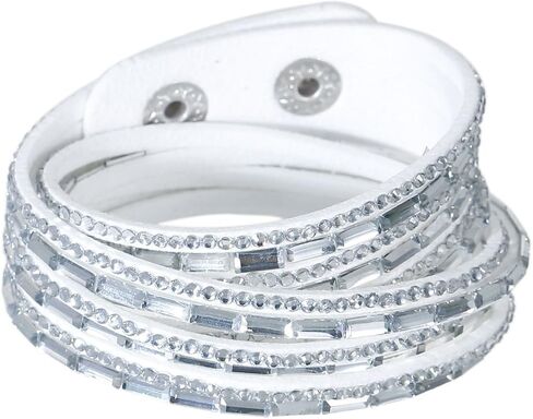 Sexy Sparkles Suede Velvet Wrap Bracelet – Adjustable Multi-Layer Jewelry with Snap Clasp for Women. in Saudi Arabia