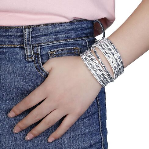 Sexy Sparkles Suede Velvet Wrap Bracelet – Adjustable Multi-Layer Jewelry with Snap Clasp for Women. in Saudi Arabia