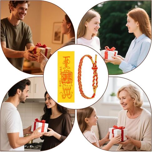 BOXOB Talisman Rope Talisman Bracelet, Nylon Adjustable Lucky Braided Bracelet with Talismanic Paper Good Luck Wristband Jewelry for Men Women Good Fortune, Health, Career & Academic Success in Saudi Arabia