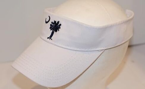 Flagmaster South Carolina Palmetto Crescent White Visor Cap Hat in Saudi Arabia