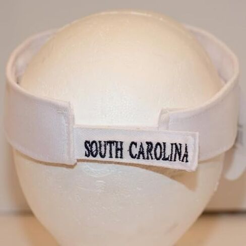 Flagmaster South Carolina Palmetto Crescent White Visor Cap Hat in Saudi Arabia
