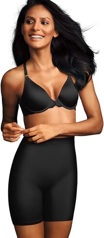 Maidenform Womens Seamless Thigh Slimmer(12627)-Black-S in Saudi Arabia