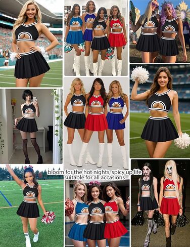 Avidlove Lingerie للنساء مثير تنورة صغيرة Mini Cheerleader زي جوفاء المحصول أعلى y2k التنانير المطوية in Saudi Arabia