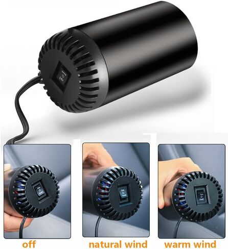 محمولة الزجاج الأمامي Deferoster Defogger 12V Car Car Heater 150W سخان ومروحة أكثر برودة مع ترموستات مضغوطة ومدفأة خفيفة على شكل كوب الزجاج الأمامي defroster demister in Saudi Arabia