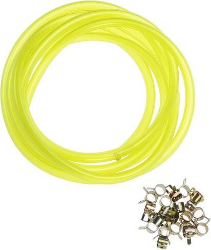 QWORK 10 Ft Fuel Line Hose with 20 Hose Clamps, 1/4" ID x 3/8" OD Gas Fuel Line Hose Tubing for Small Engines, Oil & Gas Resistant, Airtight Sea in Saudi Arabia