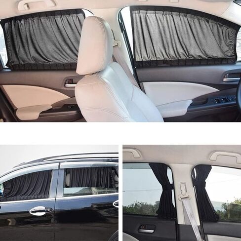 Sun Visor Car Window Sunshade for Rear Windows Rear Windshiled Curtains for Blocking Sunlight and Heat Black 19" * 21" in Saudi Arabia