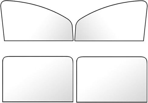 4 PCS Car Window Sun Shades, Light Block Privacy Curtains, Side Window Sun Thermal Protection Cover, Universal Car Interior Accessories for Truck SUV (Black) in Saudi Arabia