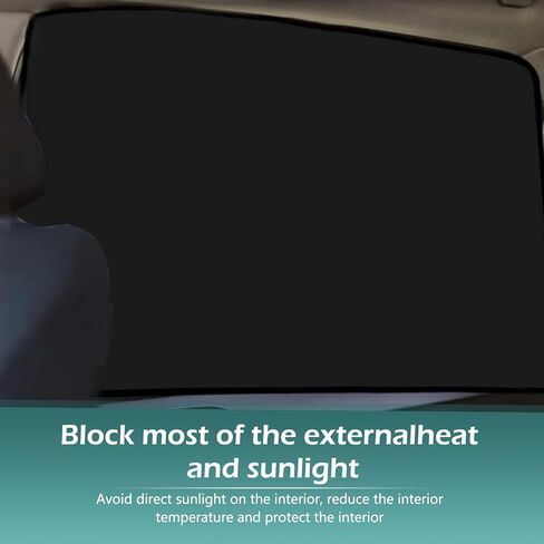 4 PCS Car Window Sun Shades, Light Block Privacy Curtains, Side Window Sun Thermal Protection Cover, Universal Car Interior Accessories for Truck SUV (Black) in Saudi Arabia