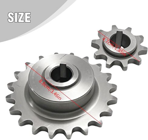 420 Chain Sprocket, 10 Tooth and 20 Tooth 5/8" Bore Jackshaft Sprocket, Replacement for Coleman CT200U CT200U-EX BT200X Replacement for Baja MB165 MB200 in Saudi Arabia