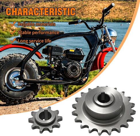 420 Chain Sprocket, 10 Tooth and 20 Tooth 5/8" Bore Jackshaft Sprocket, Replacement for Coleman CT200U CT200U-EX BT200X Replacement for Baja MB165 MB200 in Saudi Arabia