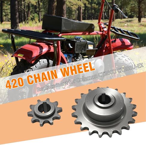 420 Chain Sprocket, 10 Tooth and 20 Tooth 5/8" Bore Jackshaft Sprocket, Replacement for Coleman CT200U CT200U-EX BT200X Replacement for Baja MB165 MB200 in Saudi Arabia