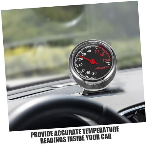 2pcs مقياس درجة حرارة السيارة مقياس حرارة مركبة دقيقة للمستشعر الدقيق للمراقبة الداخلية خفيفة الوزن وعرض للقيادة المريحة in Kuwait