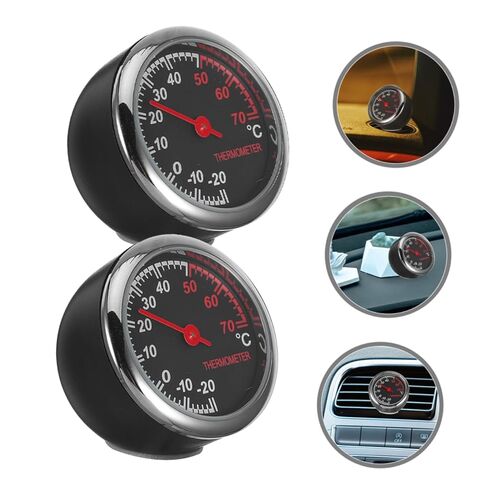 2pcs مقياس درجة حرارة السيارة مقياس حرارة مركبة دقيقة للمستشعر الدقيق للمراقبة الداخلية خفيفة الوزن وعرض للقيادة المريحة in Kuwait
