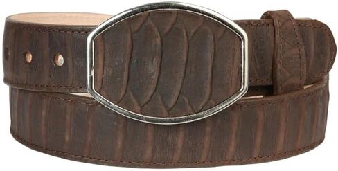 Men's Western Belt Imitation Python Brown in Saudi Arabia