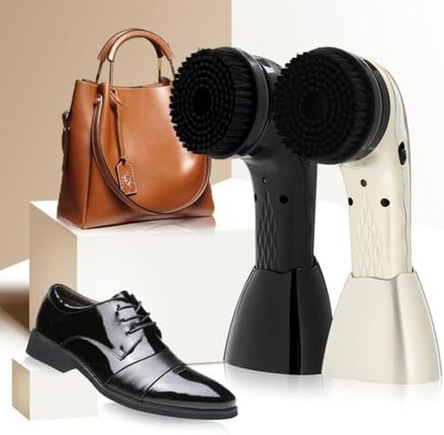 Electric Shoe Polisher - Handheld Multifunctional Leather Care Brush with 6 Brush Heads, USB Rechargeable, for Shoes, Boots, Bags, Sofas - Quick & Easy Cleaning Tool in Saudi Arabia